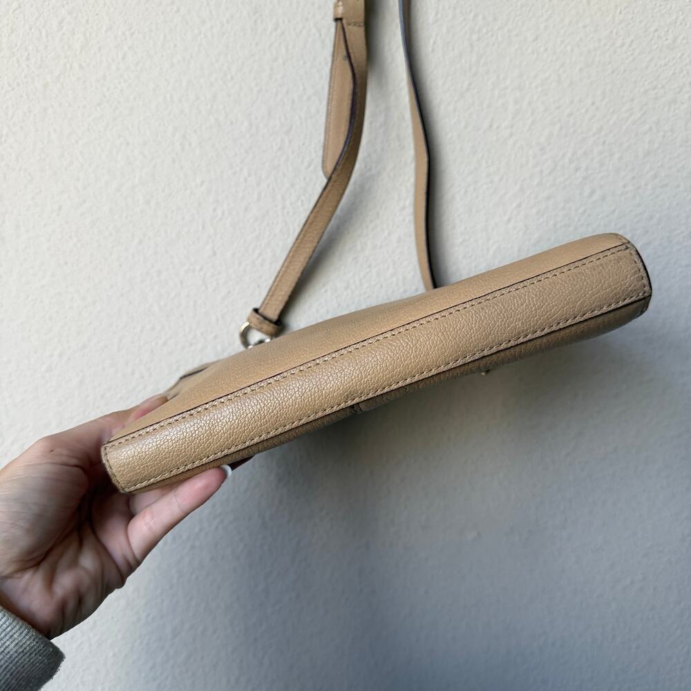Cole Haan Beige Pebbled Leather Crossbody Bag - Picture 4 of 7